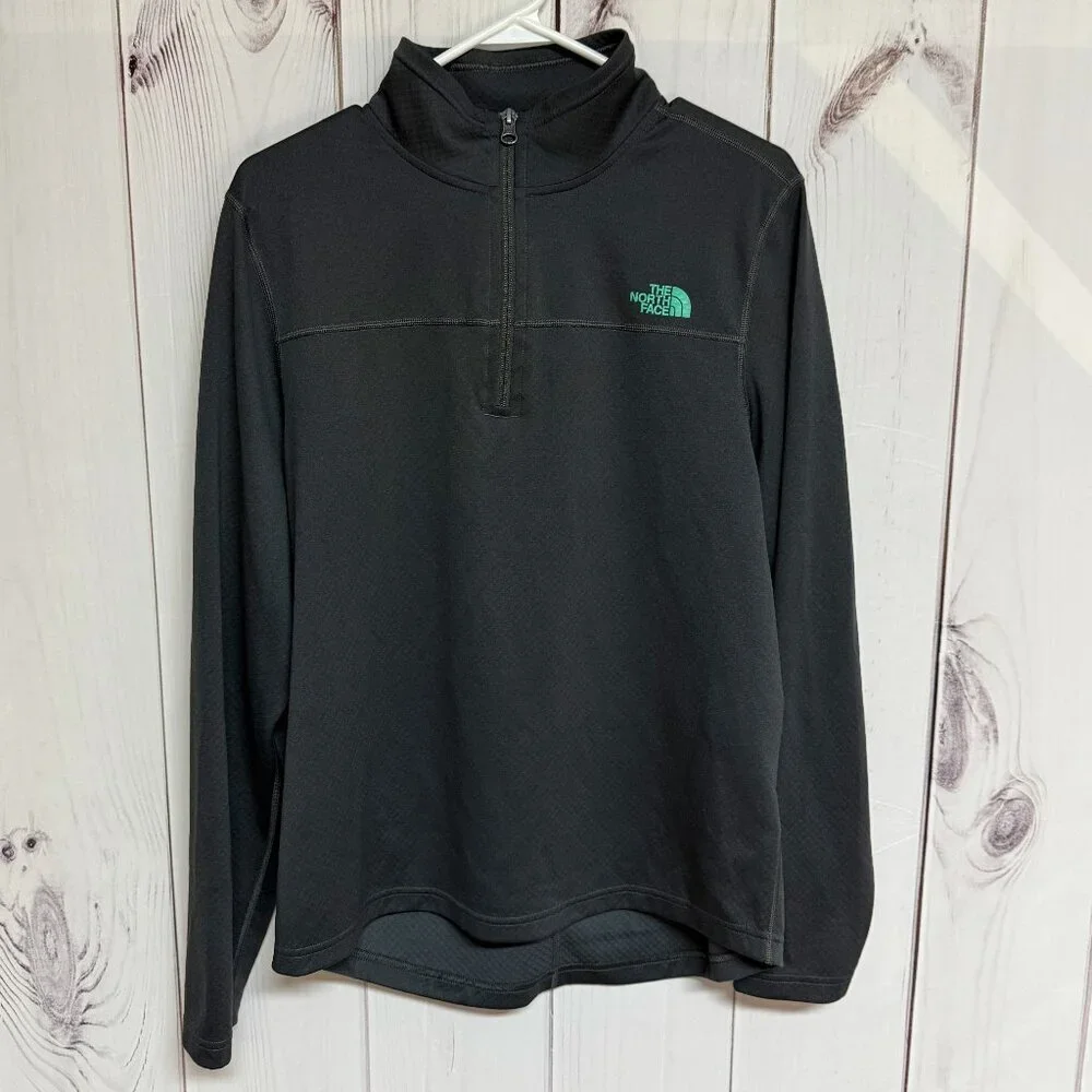 The North Face Men’s FlashDry 1/4-Zip Pullover M Dark Gray EUC